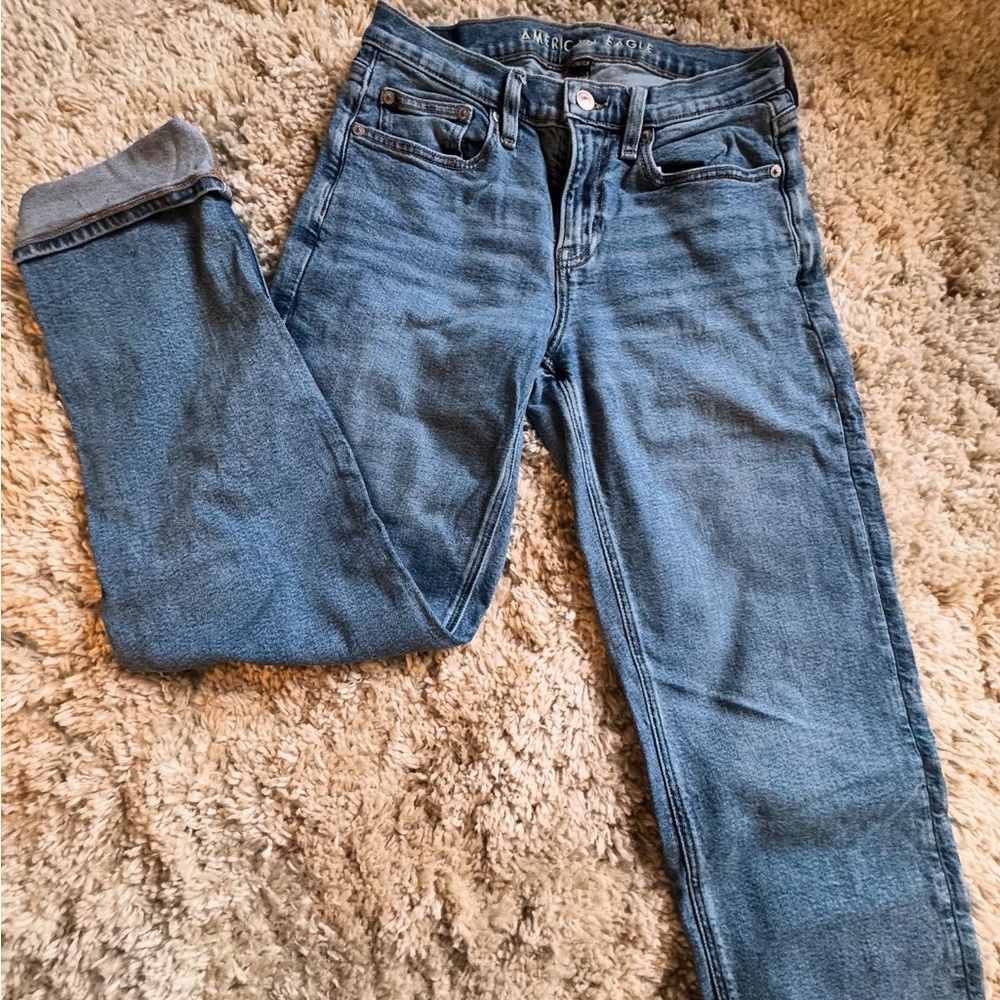 American Eagle Outfitters Blue Ankle Cropped Jeans